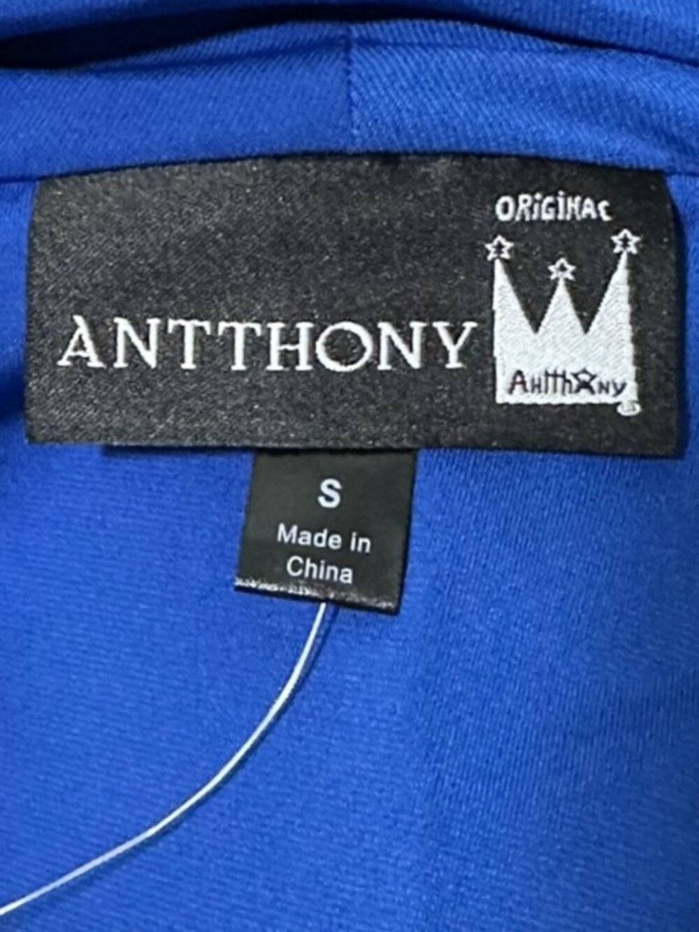 ANTTHONY ORIGINALS Stretchy Open Front Cardigan Royal Cobalt Blue Size S NWT - Picture 6 of 8